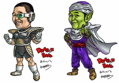 漫画家が描いた他の漫画キャラや有名人の似顔絵