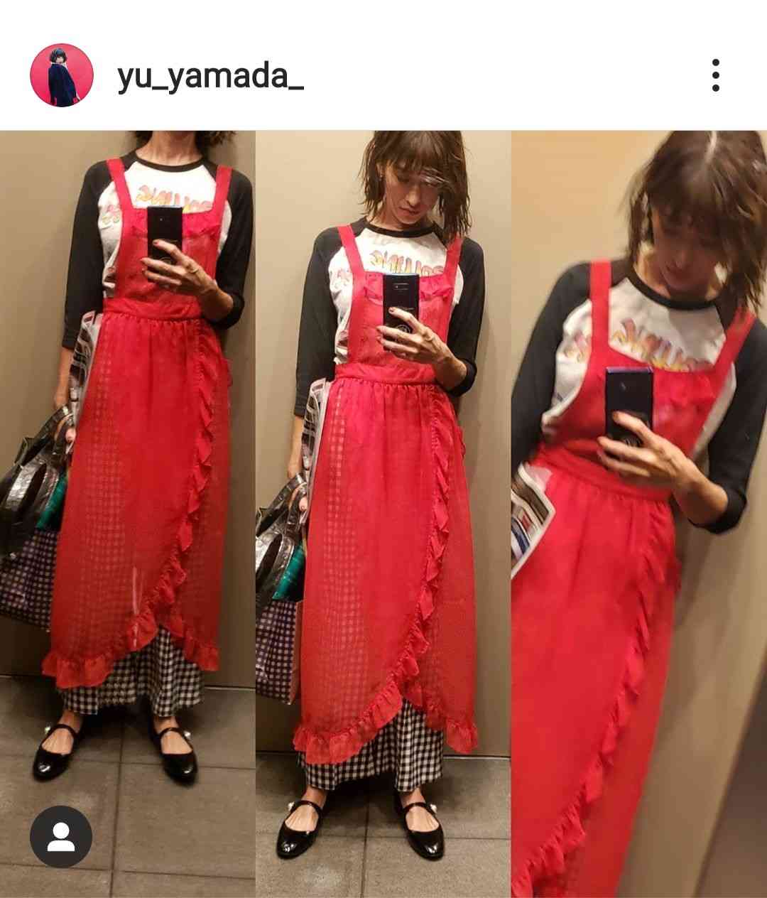 山田優、超ミニ丈からの美脚に「足、細!  長!」「気づいたら食べる?  嘘～～」と反響