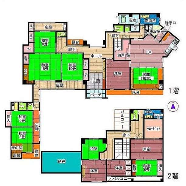 広い家の間取り図