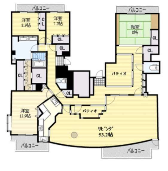 広い家の間取り図