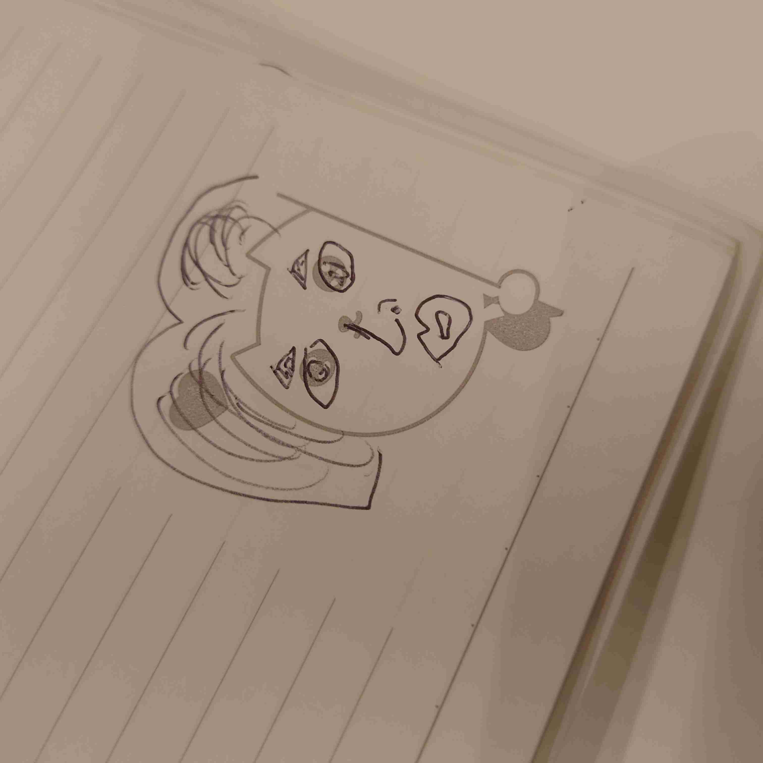 ものに顔を描いてひと言どうぞ