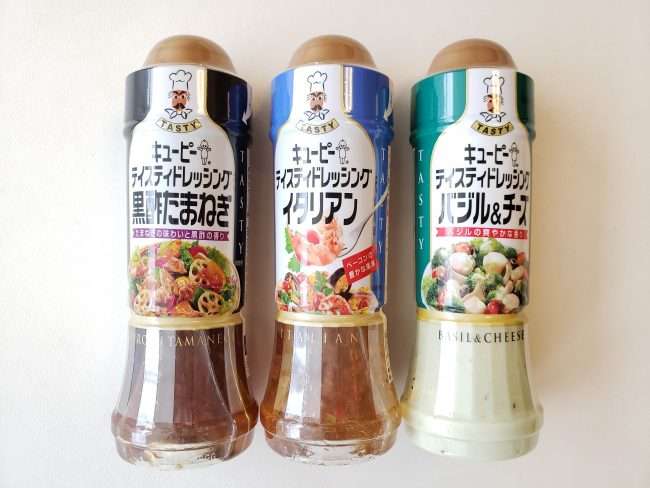 サラダ用ドレッシングは冷蔵庫に何種類？