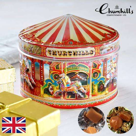 可愛いお菓子の缶を貼るトピ