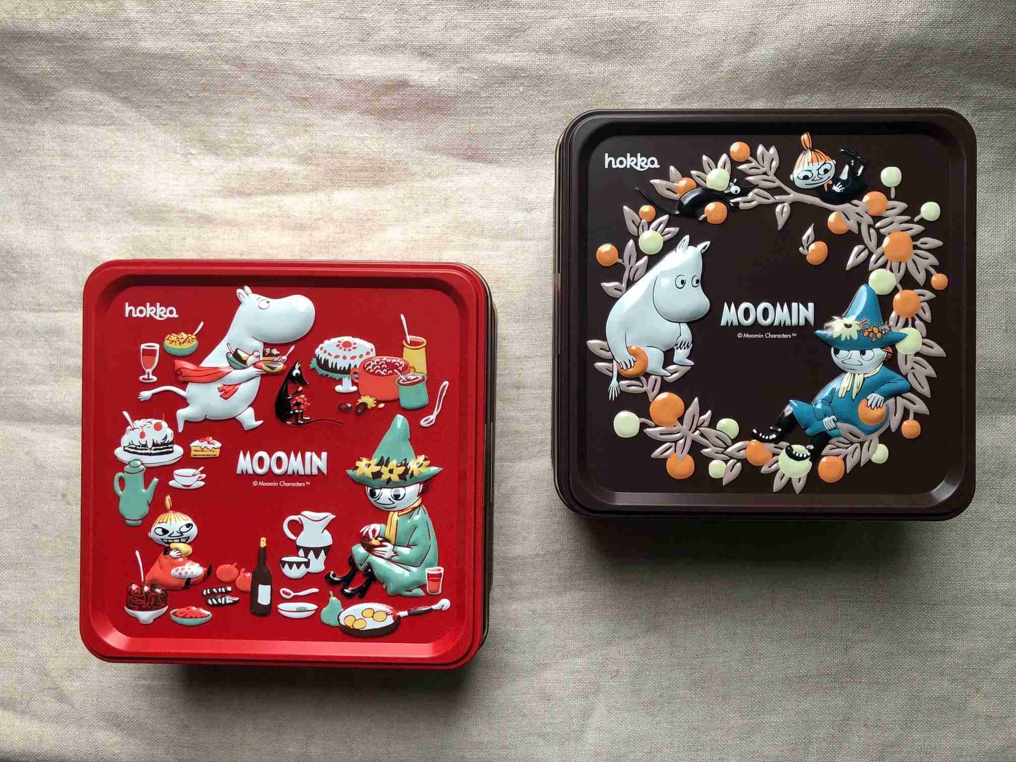 可愛いお菓子の缶を貼るトピ