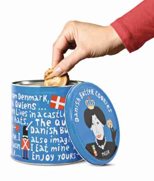 可愛いお菓子の缶を貼るトピ