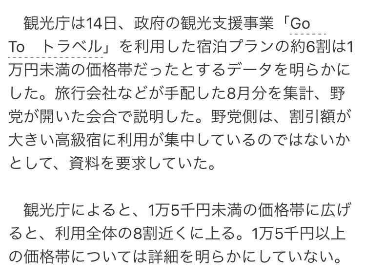 ANN世論調査「GoToトラベル止めた方が良い」半数超