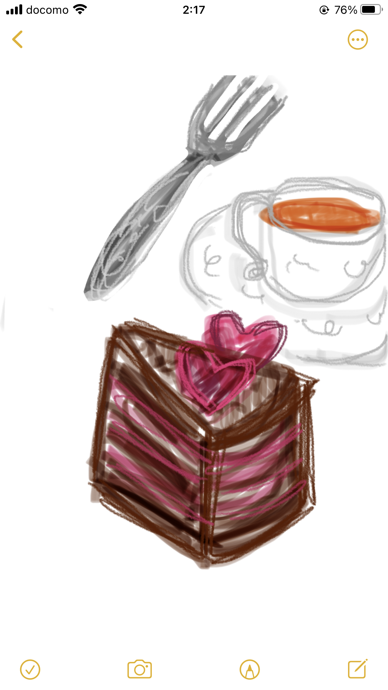 今日のハイライトをお絵かきする