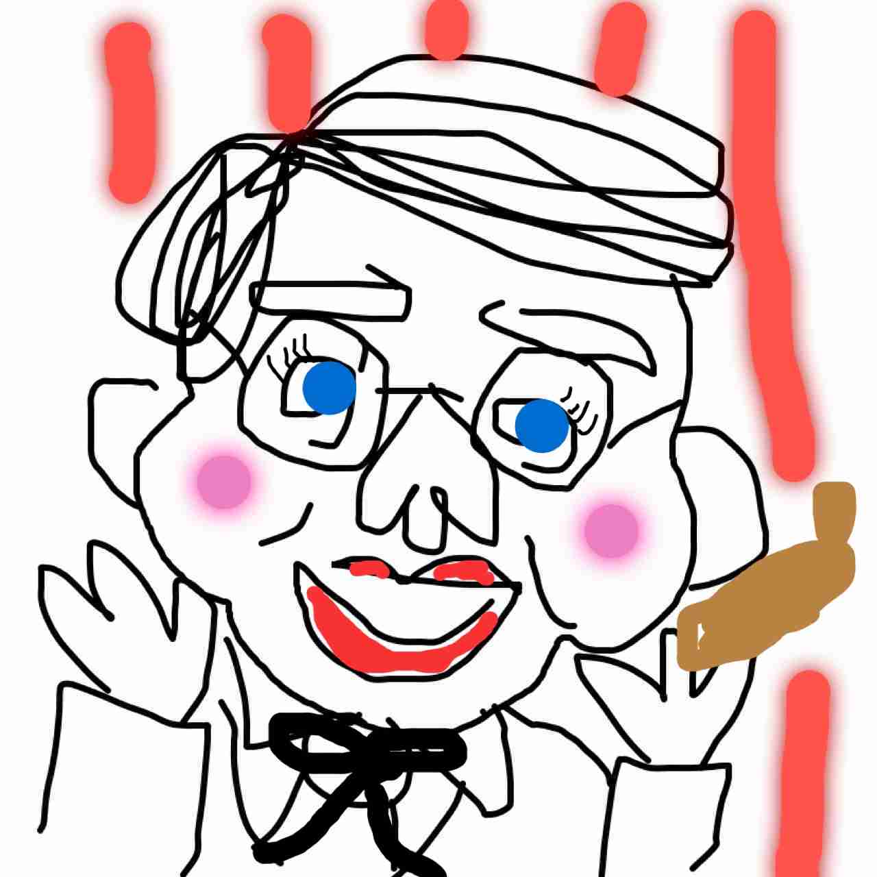絵の下手な人が描いたものに上手い人が色付けして作品にするトピ