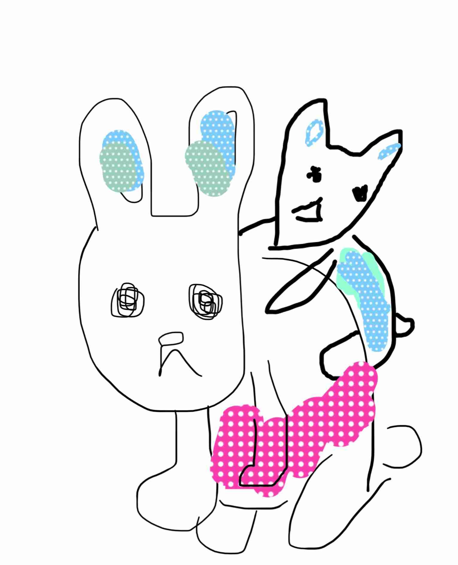 絵の下手な人が描いたものに上手い人が色付けして作品にするトピ