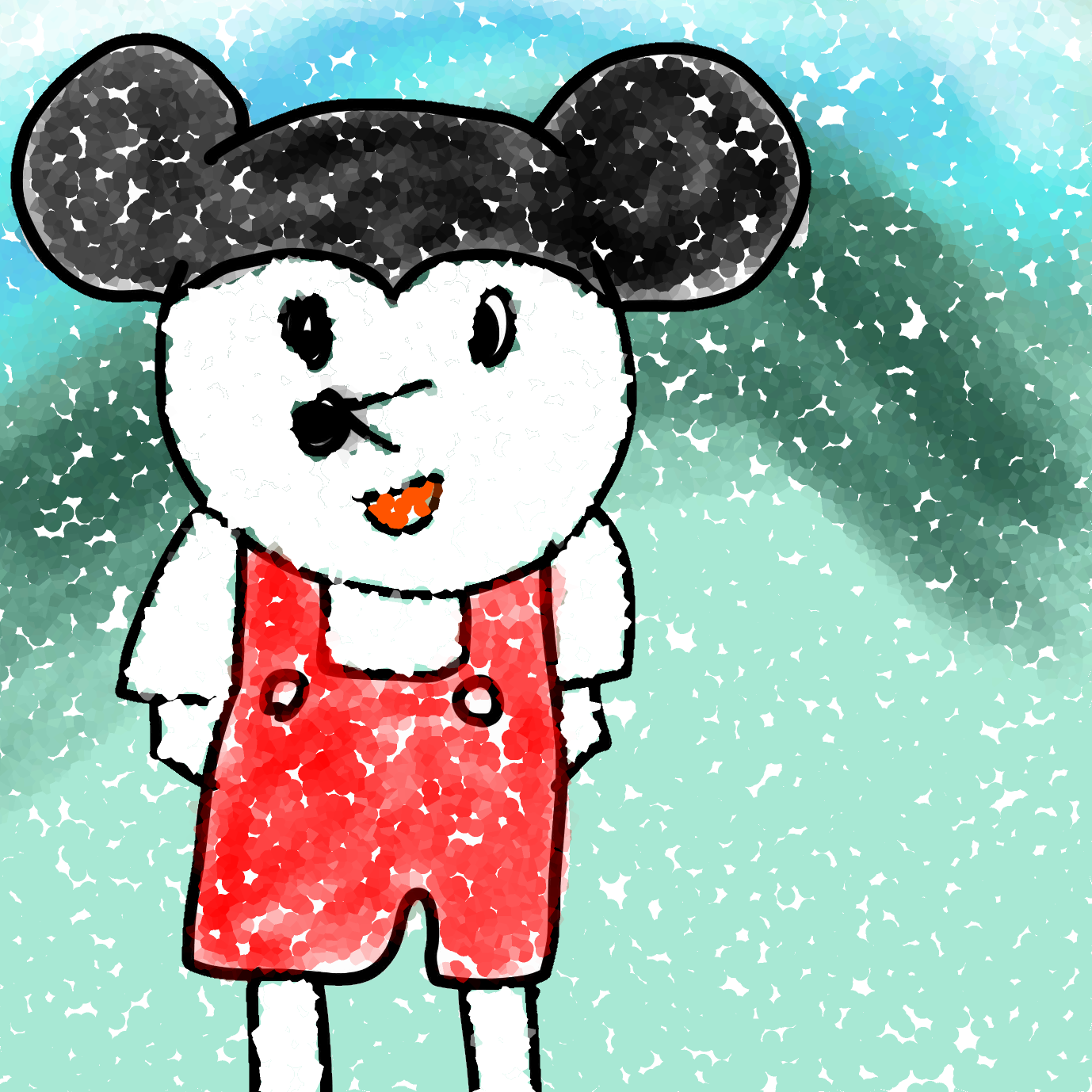 絵の下手な人が描いたものに上手い人が色付けして作品にするトピ