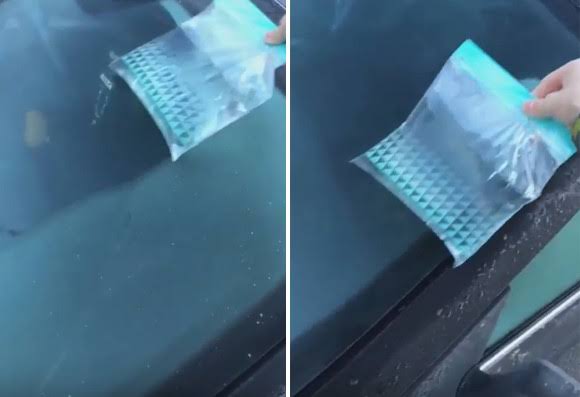 車のフロントガラス凍結を解消するスゴ技が話題 紹介者にコツを聞いた