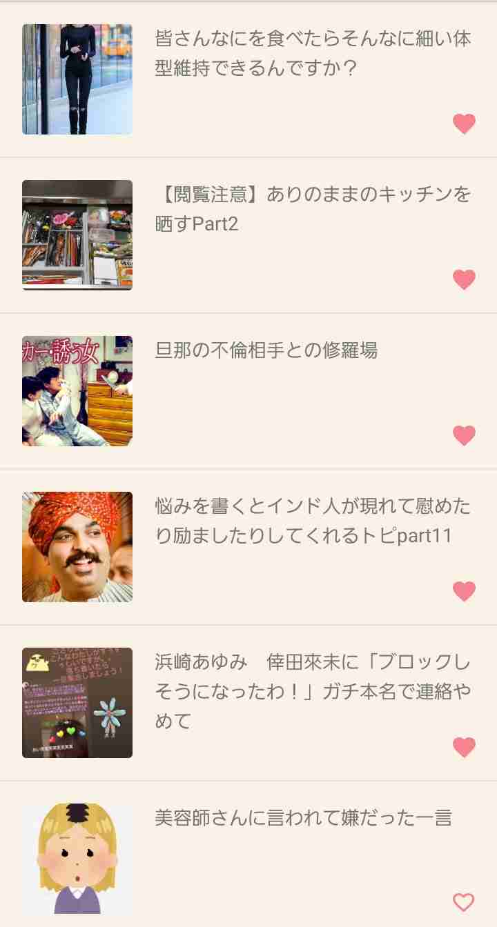 ガルちゃんのお気に入りを見せるトピ