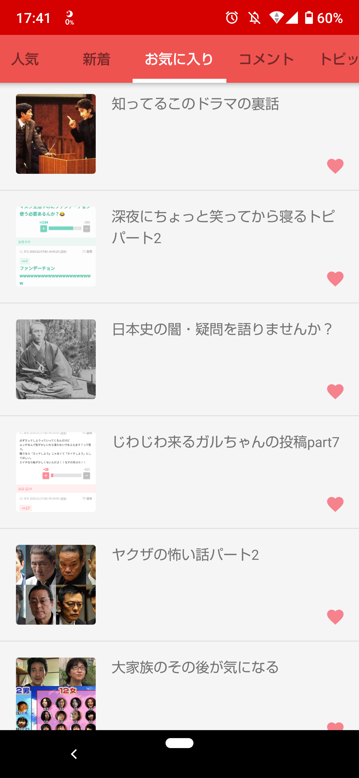 ガルちゃんのお気に入りを見せるトピ