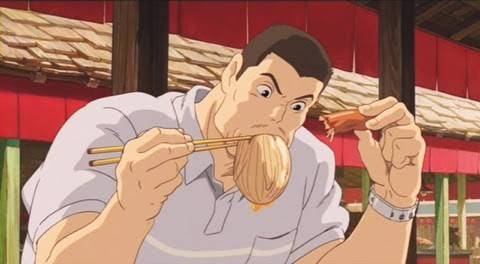 『千と千尋』カオナシのバランスゲーム　謎の料理を食べさせながらゆらゆら