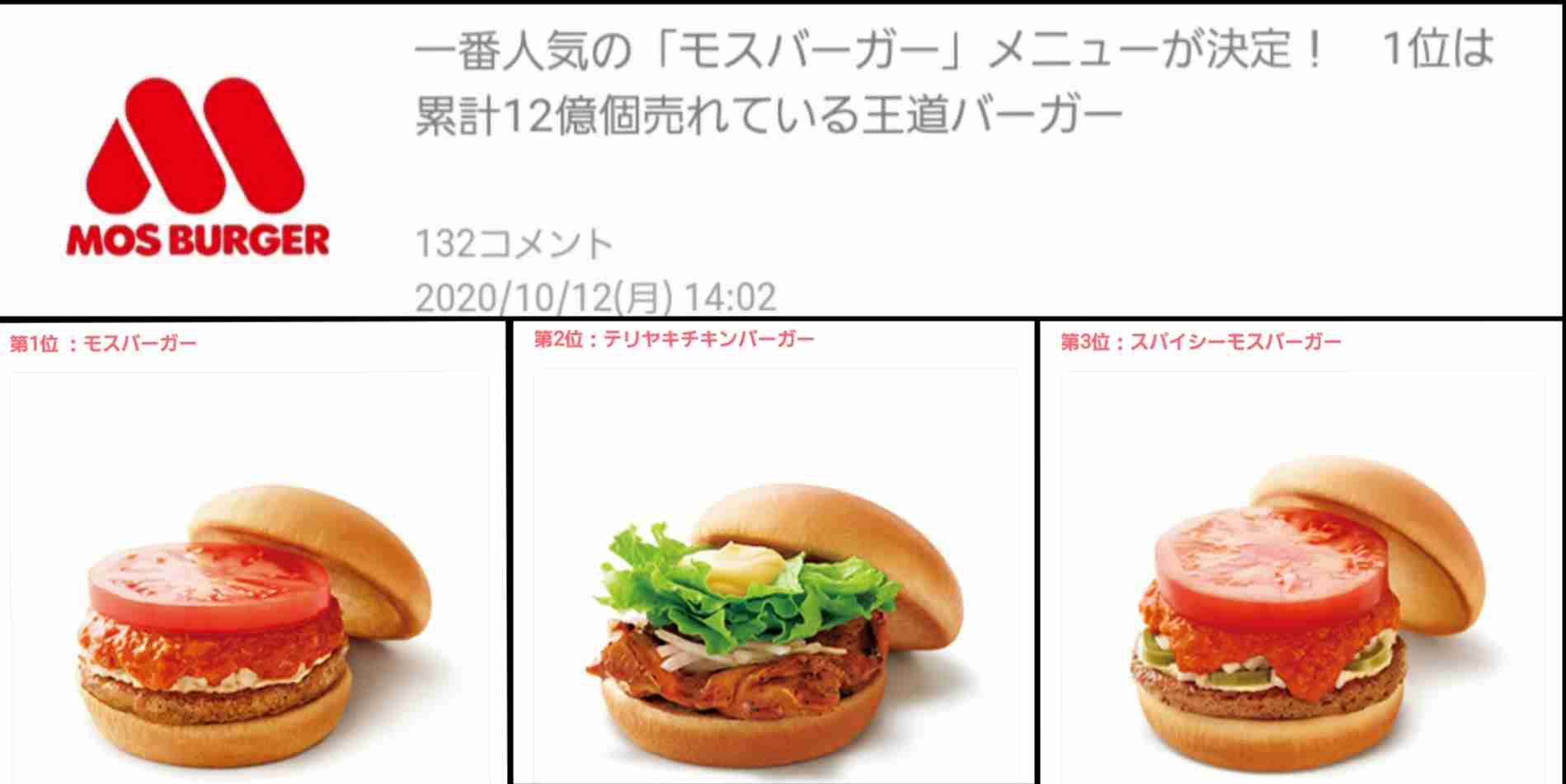 モスバーガー好きな人！