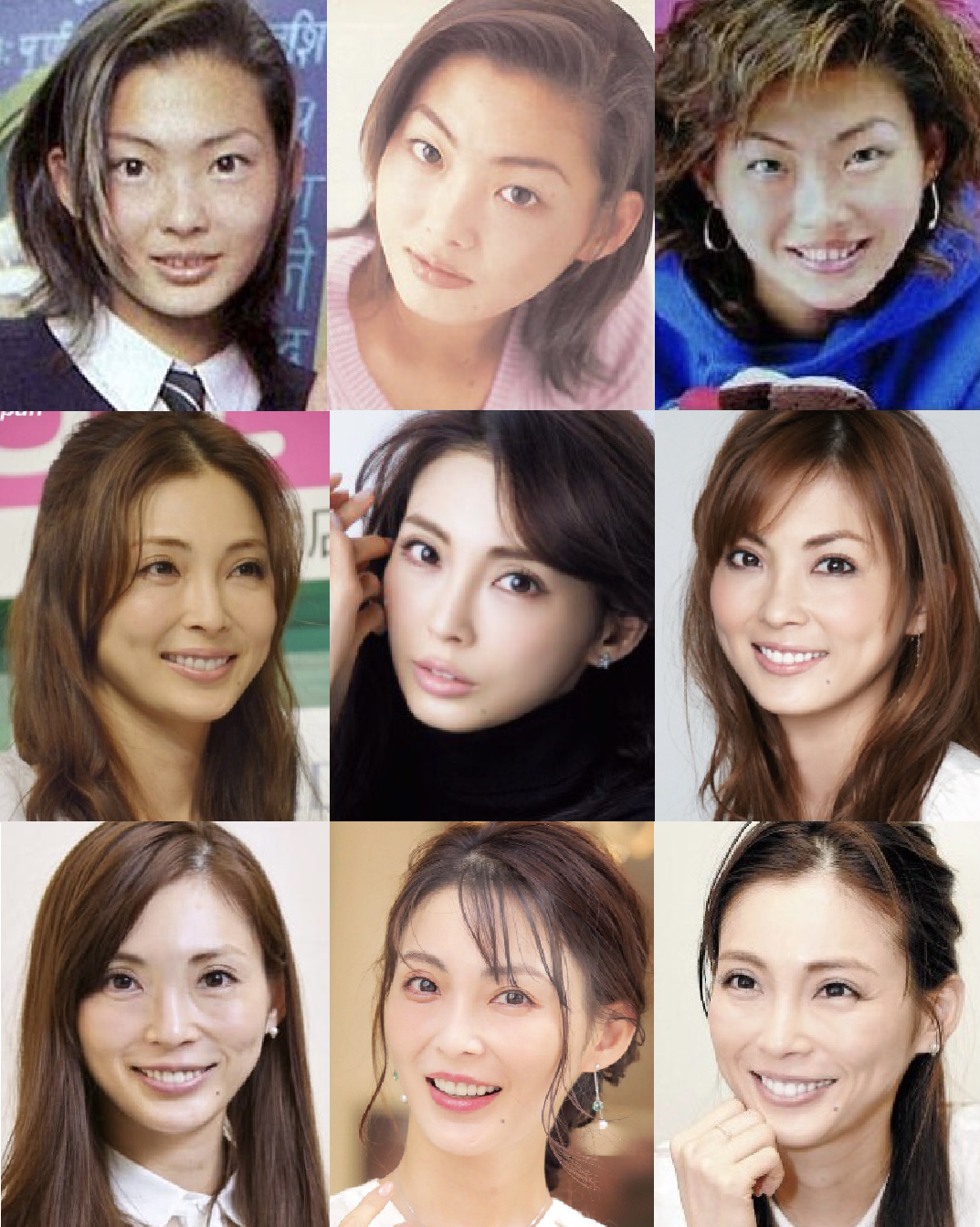整形していない有名人