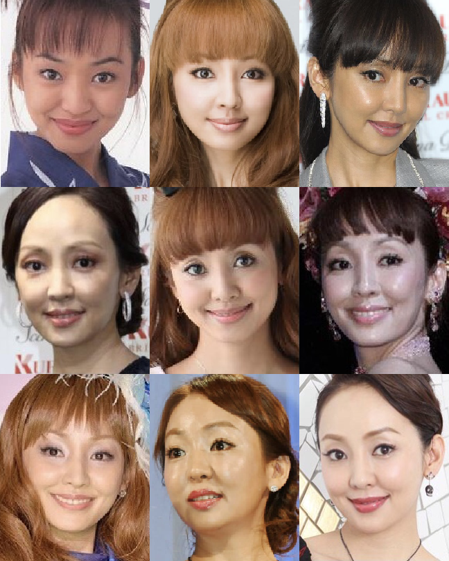 整形していない有名人