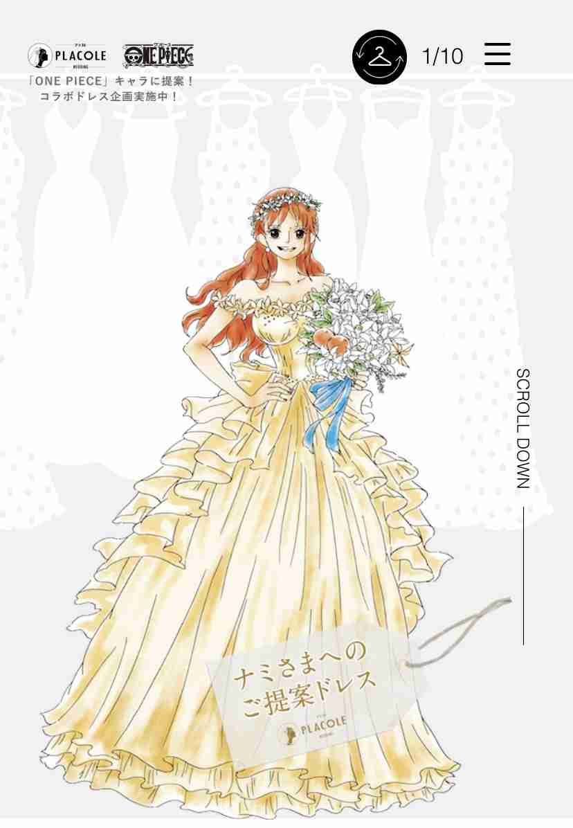 One Piece より たしぎ が春らしいウェディングドレス姿に ガールズちゃんねる Girls Channel