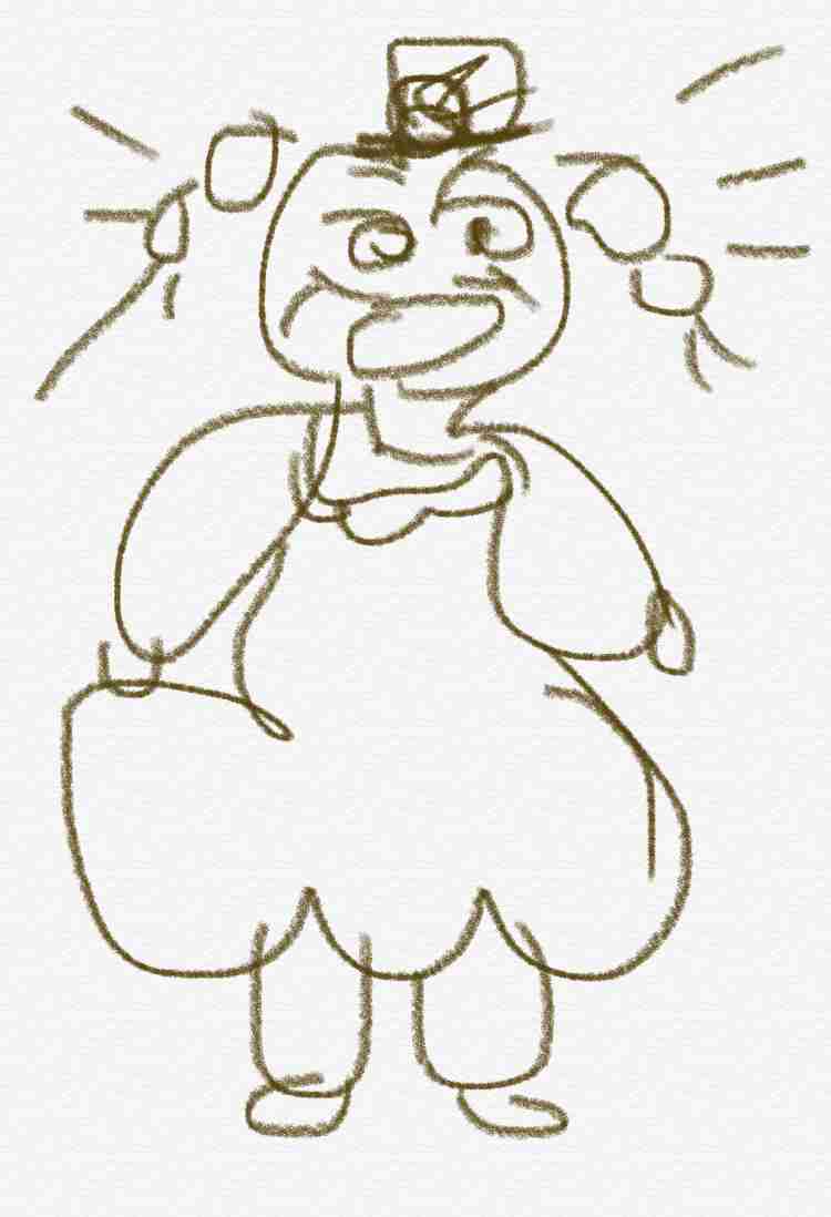 ラピュタのキャラを40秒で描いてみな