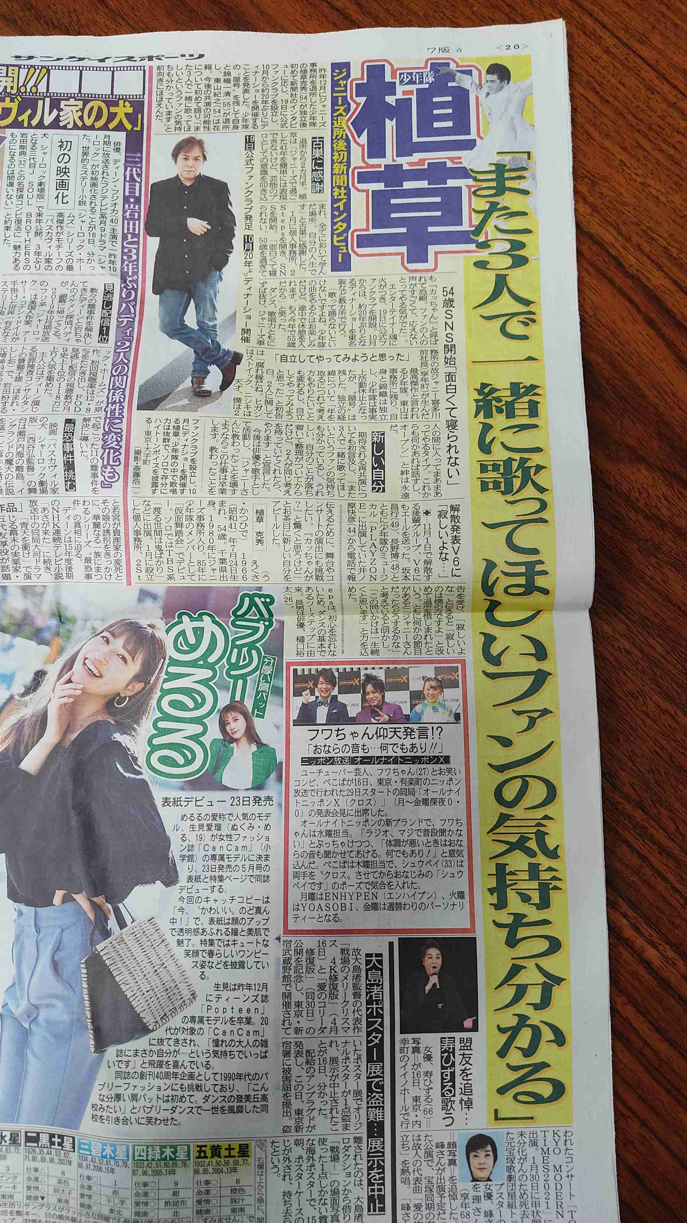 少年隊のかっちゃんこと植草克秀さんを応援しよう!
