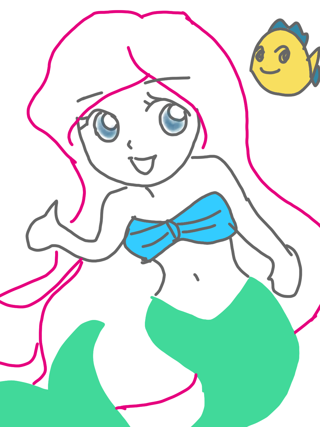 ディズニーキャラを描くトピ