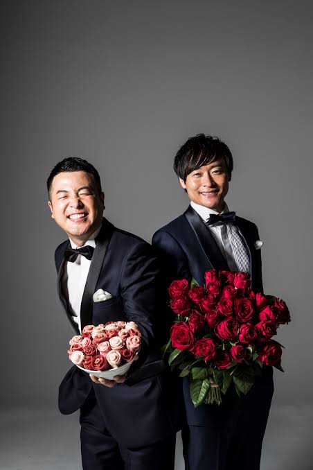 【画像】花と男性有名人
