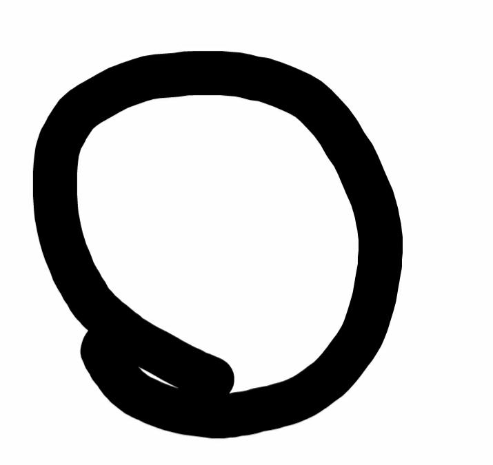 目を閉じて○を描いて線が上手く繋がったら願いが叶うトピ