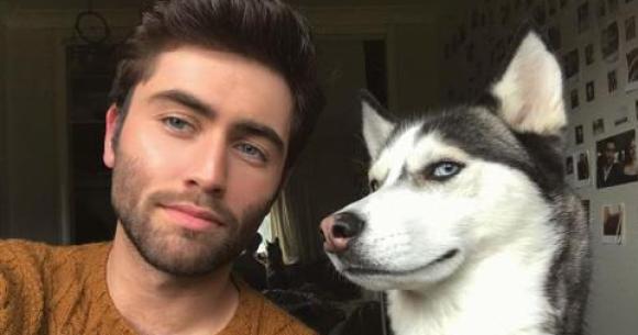 イケメンにイケハスキーの相乗効果がSNSで話題沸騰! 保護犬の引き取り手が殺到する