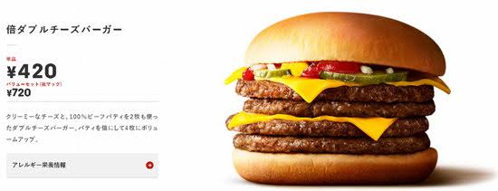 みんなが好きなマクドナルドのハンバーガー、全体の1位、年代別1位を発表