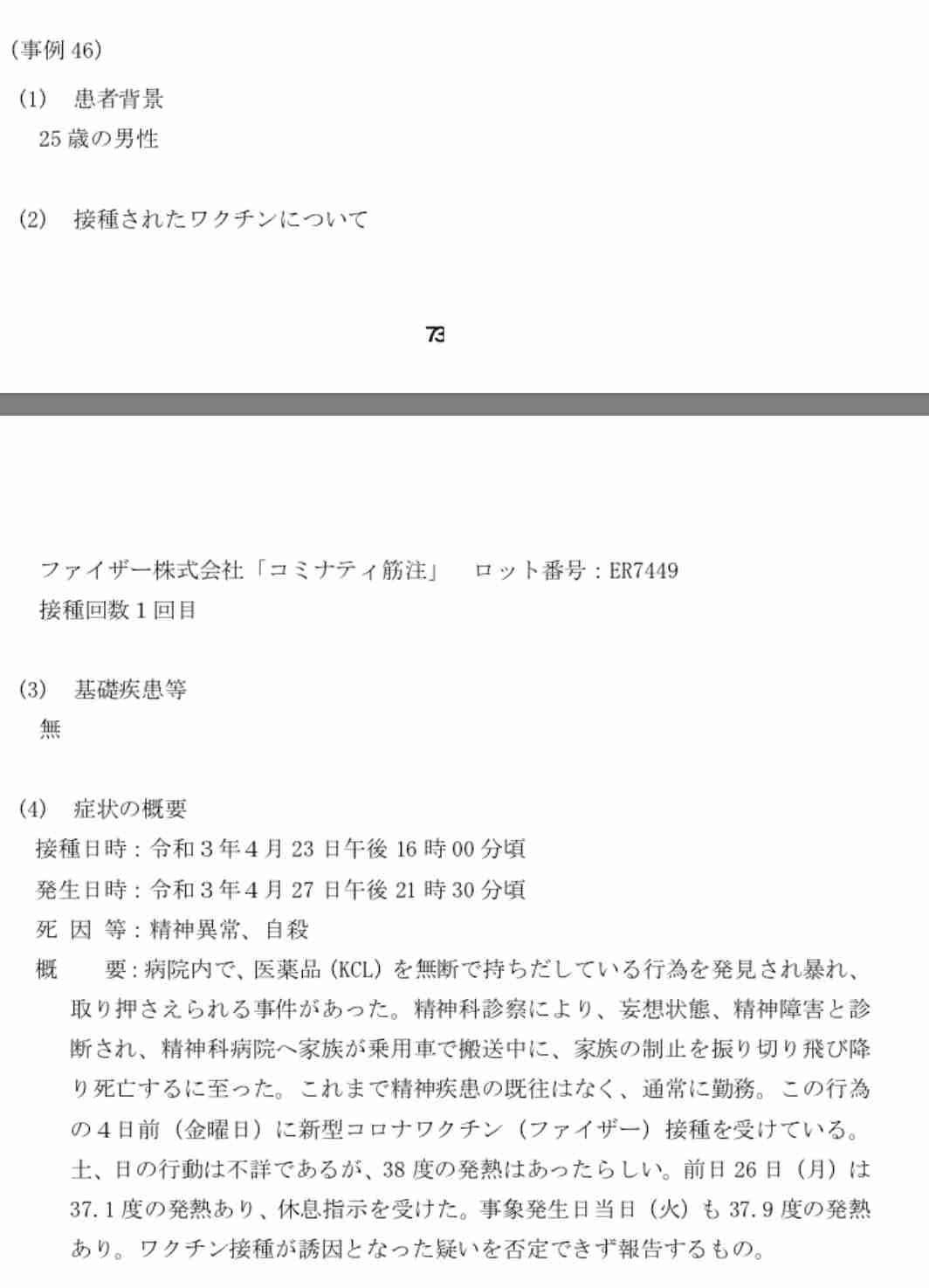 ワクチン接種601万人余 85人死亡 