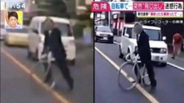 自転車あおり運転　懲役8月判決　埼玉の「ひょっこり男」