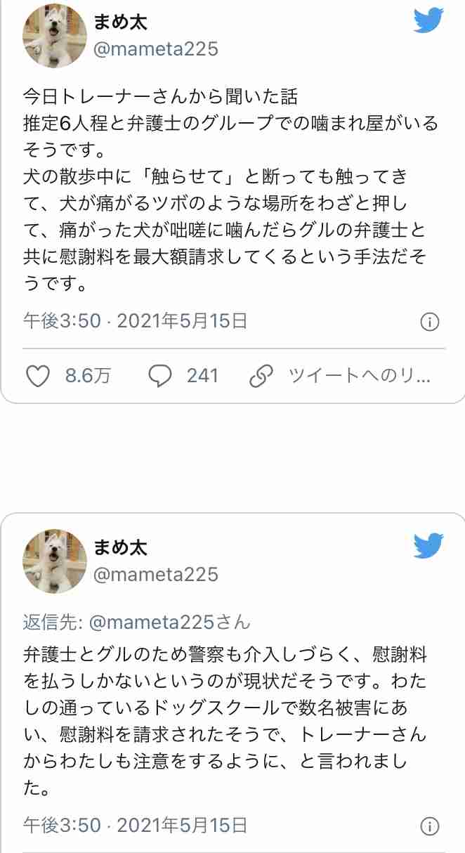 愛犬家を狙う新手の詐欺「噛まれ屋」 弁護士は「損害賠償は生じない」と分析