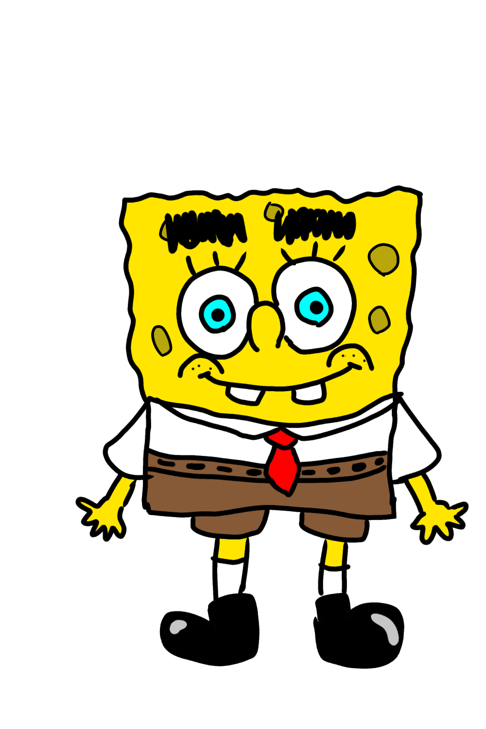 好きなキャラを描いて最後に眉毛を太くして下さい。