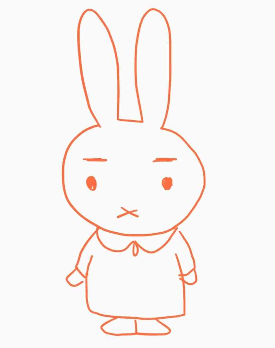 好きなキャラを描いて最後に眉毛を太くして下さい。