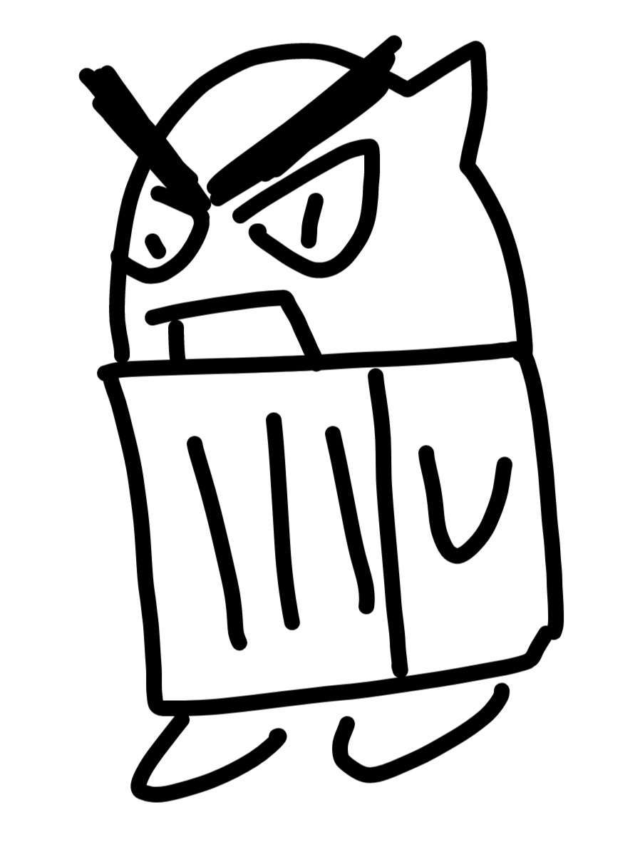 好きなキャラを描いて最後に眉毛を太くして下さい。