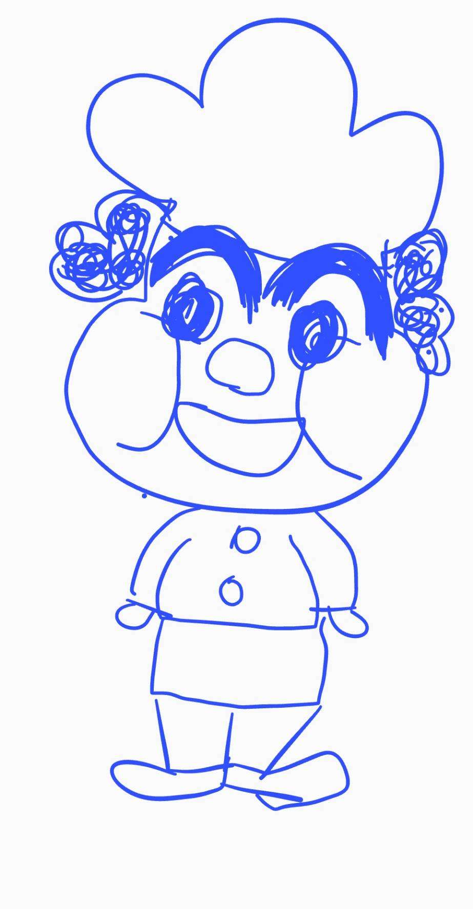 好きなキャラを描いて最後に眉毛を太くして下さい。