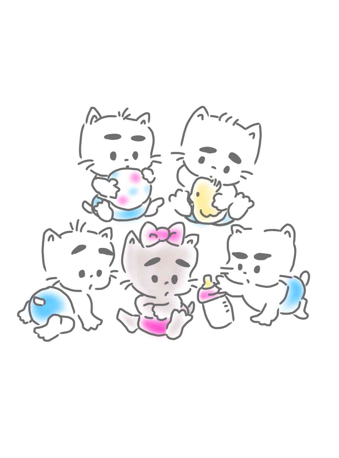 好きなキャラを描いて最後に眉毛を太くして下さい。