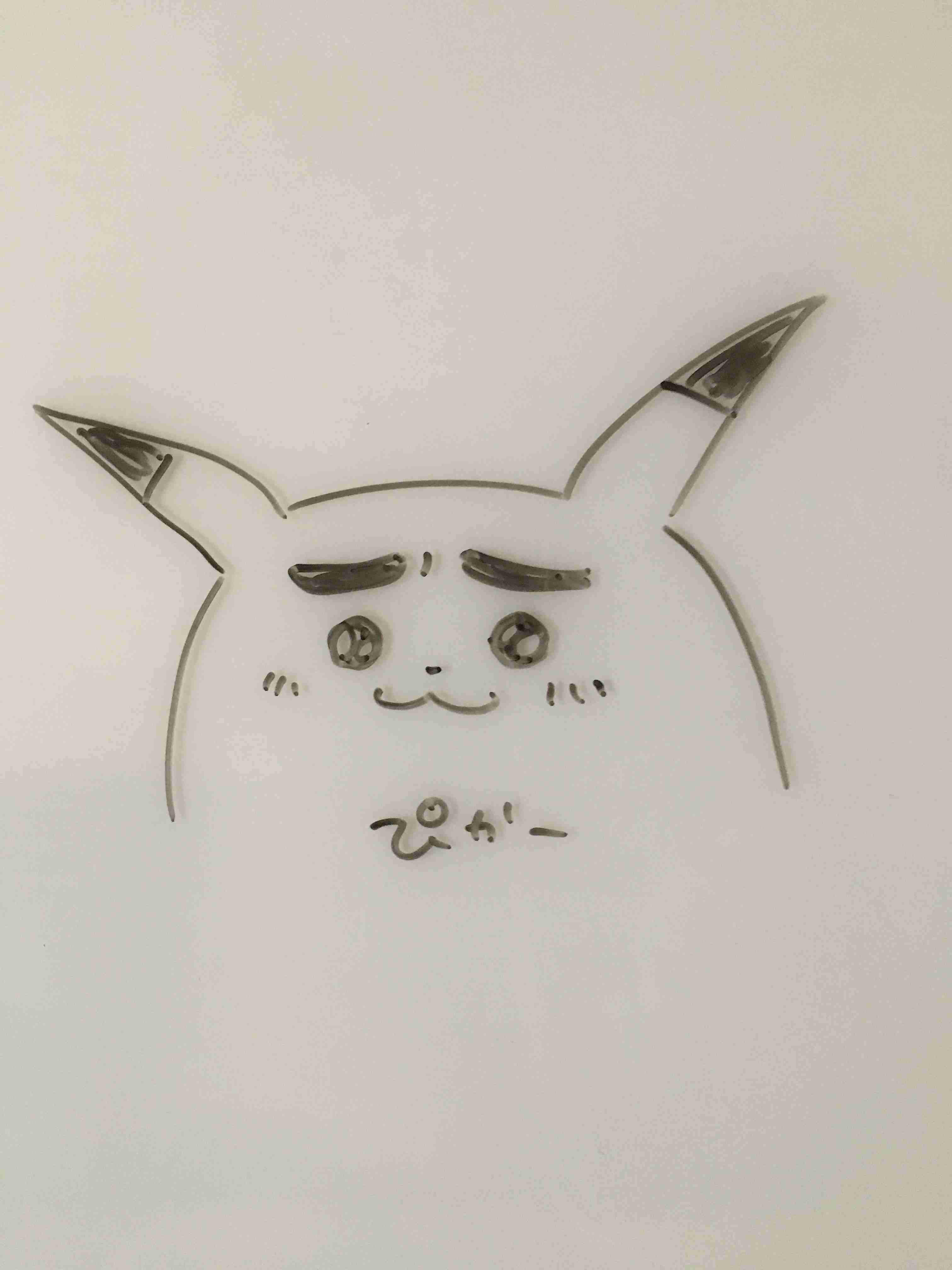 好きなキャラを描いて最後に眉毛を太くして下さい。