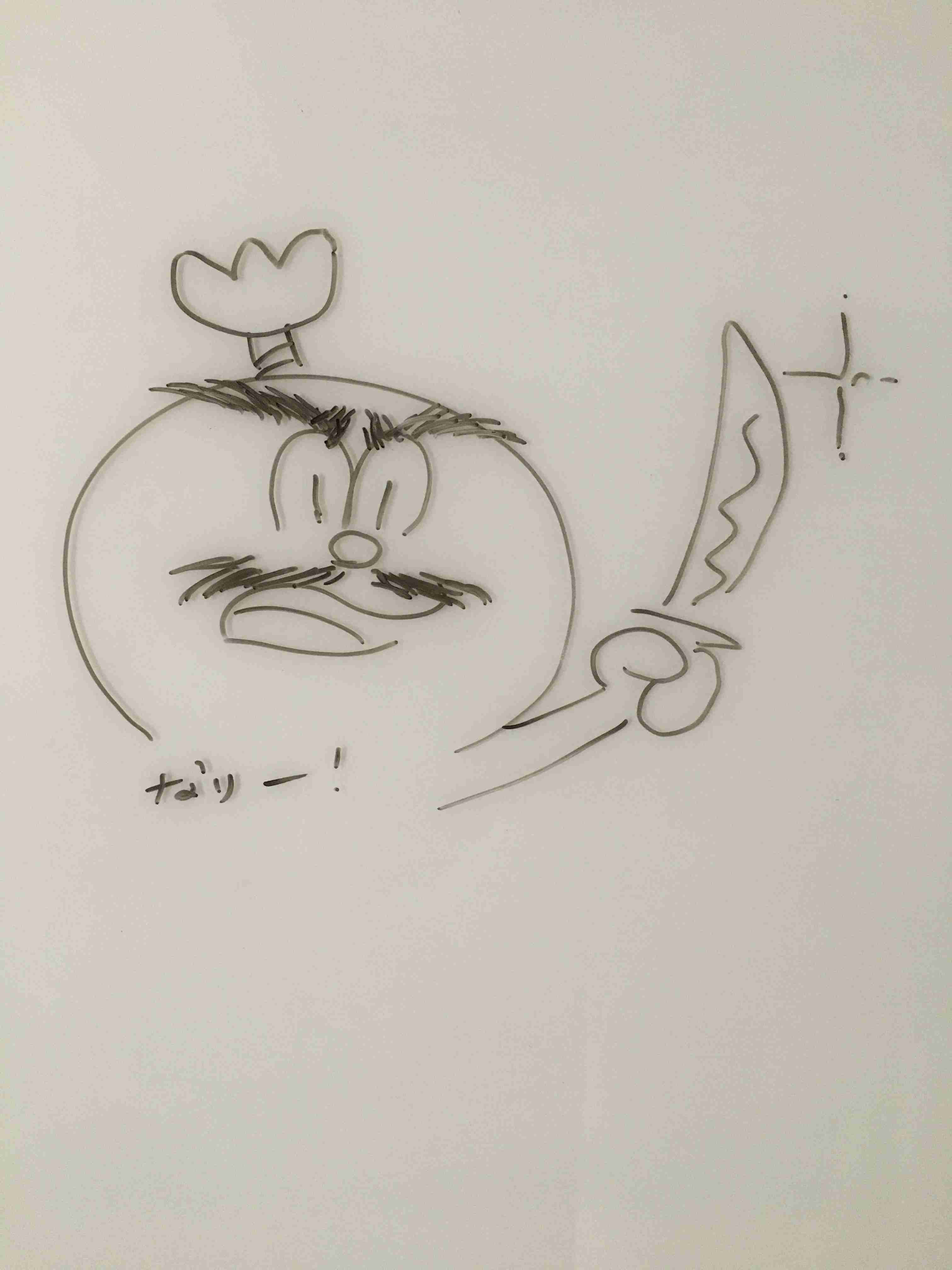 好きなキャラを描いて最後に眉毛を太くして下さい。