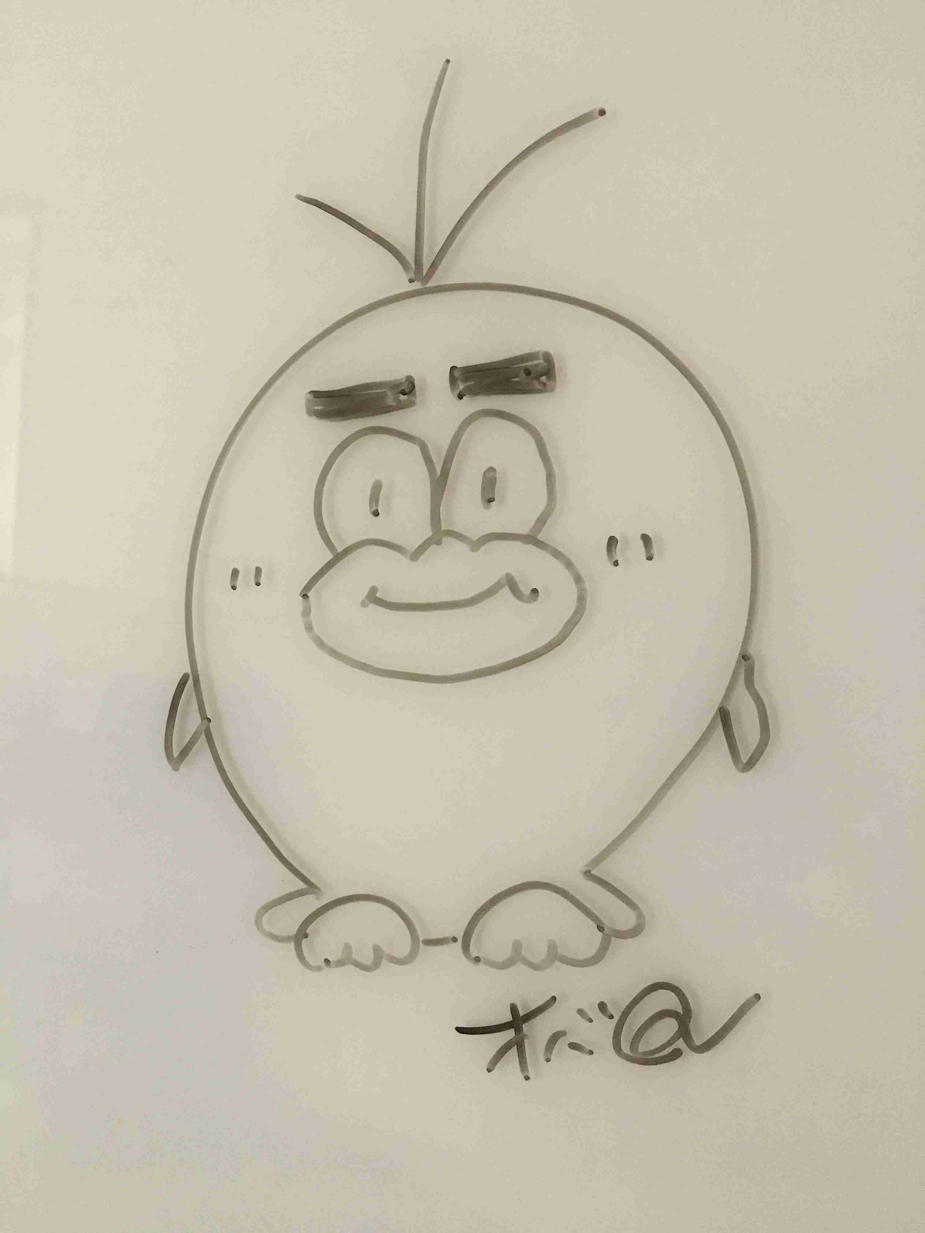 好きなキャラを描いて最後に眉毛を太くして下さい。