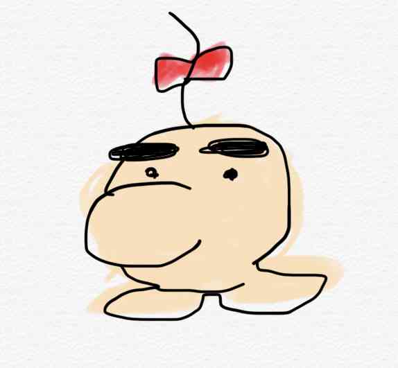 好きなキャラを描いて最後に眉毛を太くして下さい。