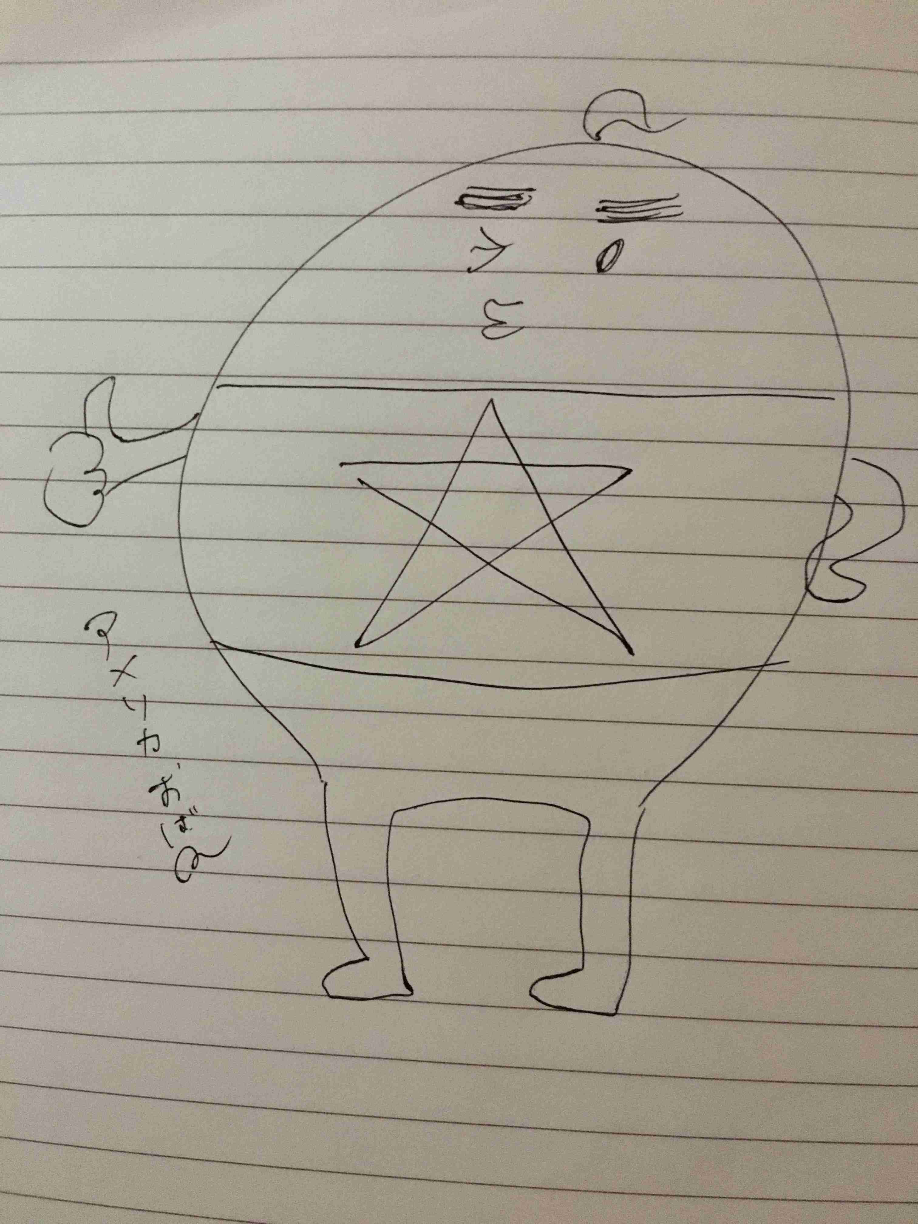 好きなキャラを描いて最後に眉毛を太くして下さい。