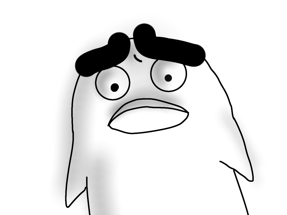 好きなキャラを描いて最後に眉毛を太くして下さい。