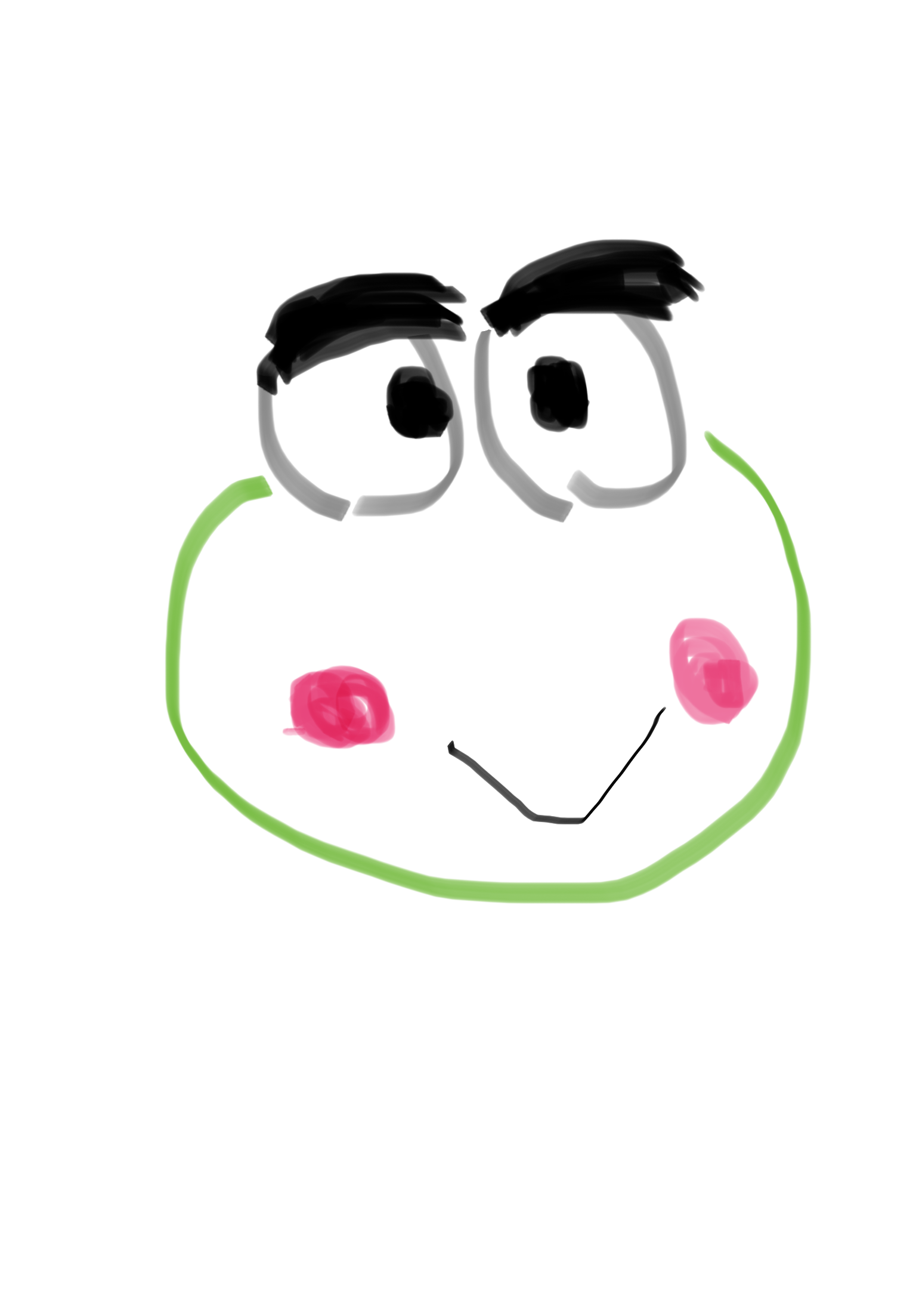 好きなキャラを描いて最後に眉毛を太くして下さい。