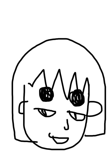 好きなキャラを描いて最後に眉毛を太くして下さい。