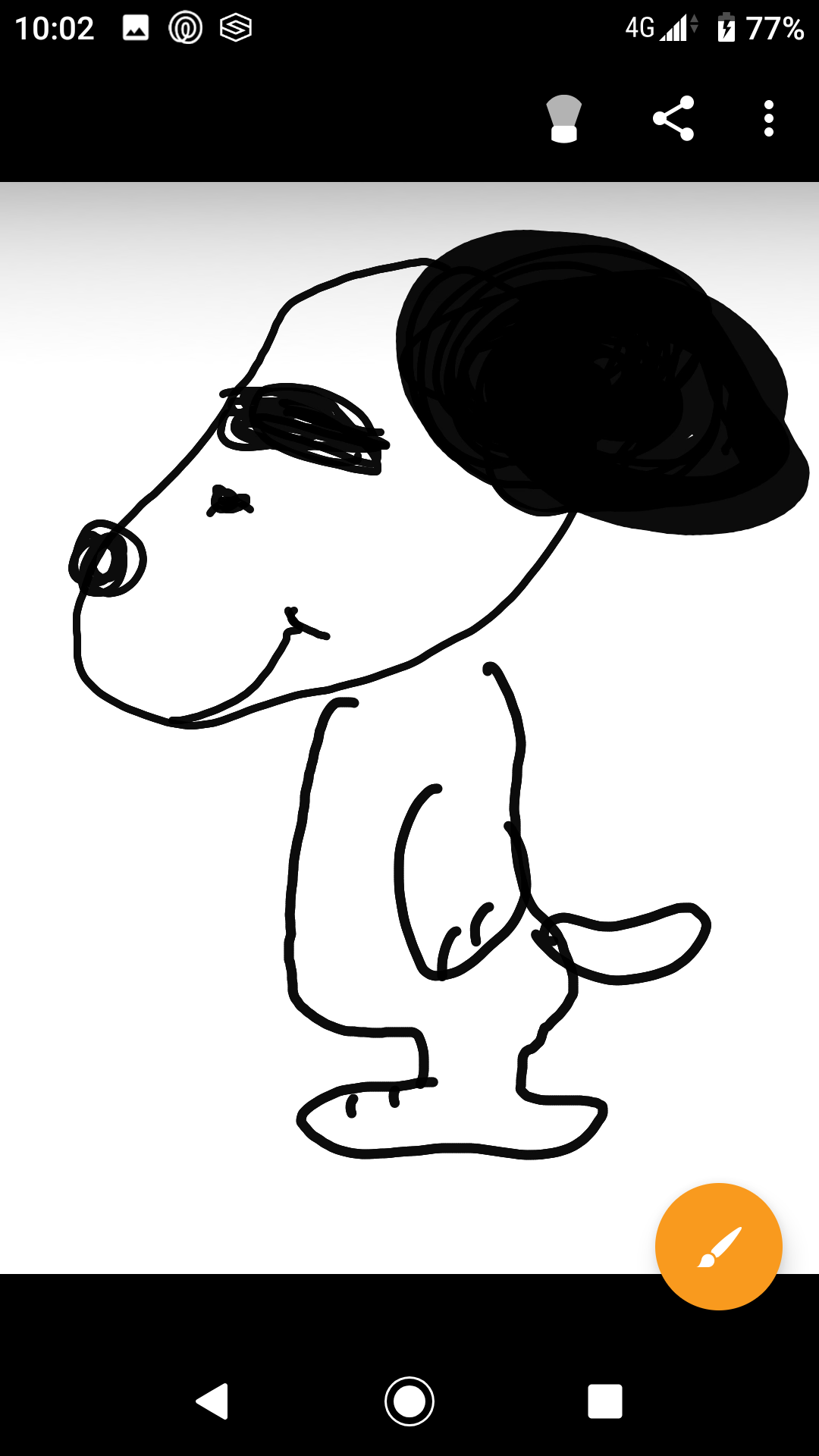 好きなキャラを描いて最後に眉毛を太くして下さい。