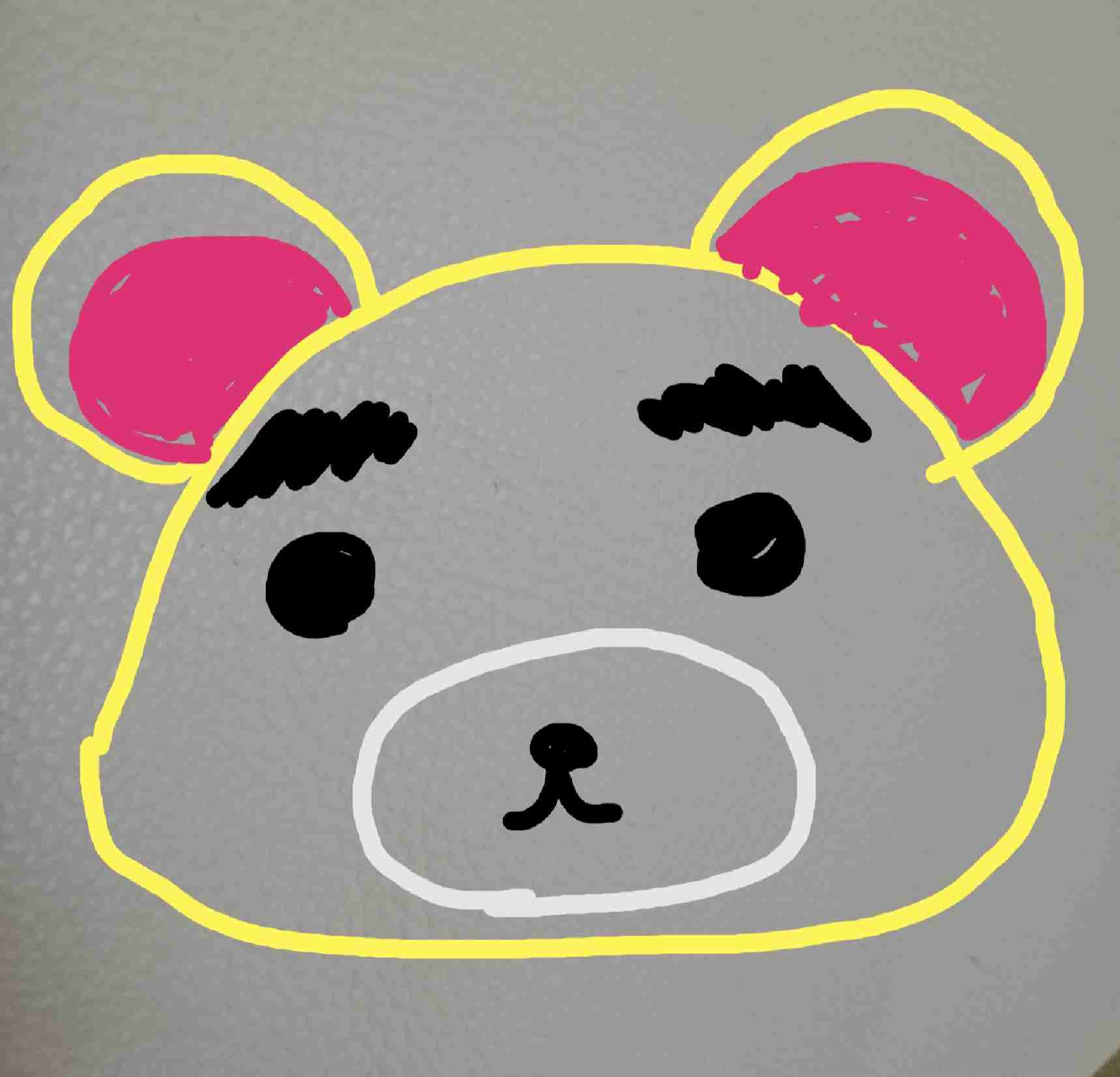 好きなキャラを描いて最後に眉毛を太くして下さい。