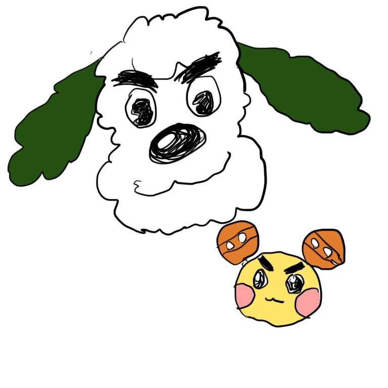 好きなキャラを描いて最後に眉毛を太くして下さい。