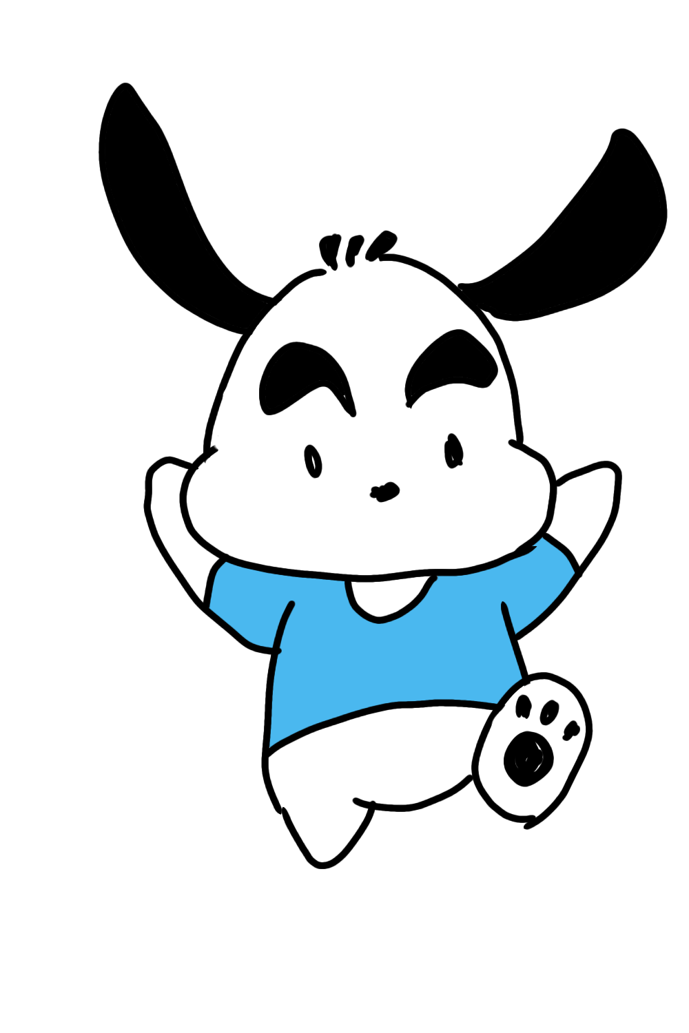 好きなキャラを描いて最後に眉毛を太くして下さい。