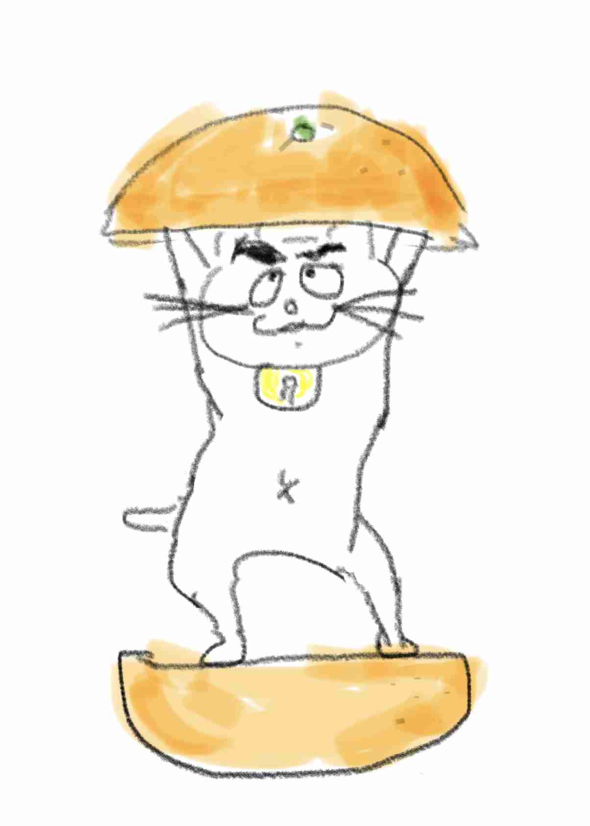 好きなキャラを描いて最後に眉毛を太くして下さい。